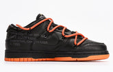 Off White x Futura x Nike Dunk Low Black Orange